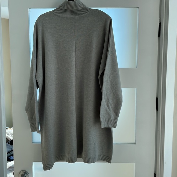 French connection gray sweater dress turtleneck - Picture 4 of 7